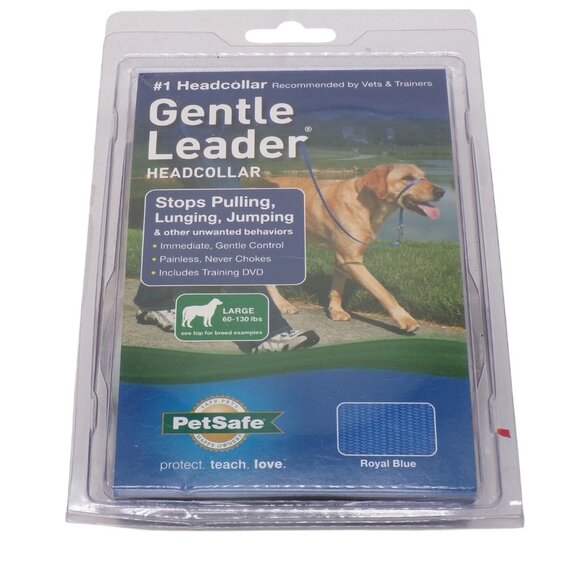 NEW PetSafe Gentle Leader Headcollar Large Royal Blue Includes Training DVD - Picture 1 of 4